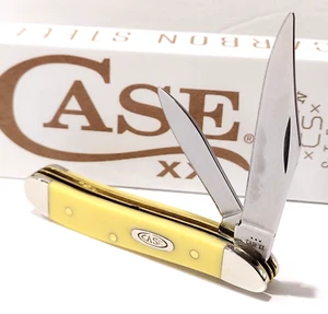 W.R. Case XX USA Peanut Smooth Yellow Handles Carbon Steel Pocket Knife (3220CS) - Picture 1 of 5