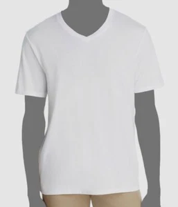 Vince Men's White Slim-Fit V-Neck Cotton Short-Sleeve T-Shirt Tee Size L - Picture 1 of 3