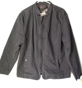 Mens Boutique Black Jacket Size Medium Zipper I3 - Picture 1 of 7