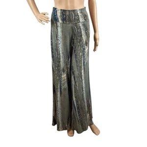 Clara Sunwoo Reptile Print Wide Leg Pants Small Pull-On Multicolor - Picture 1 of 7