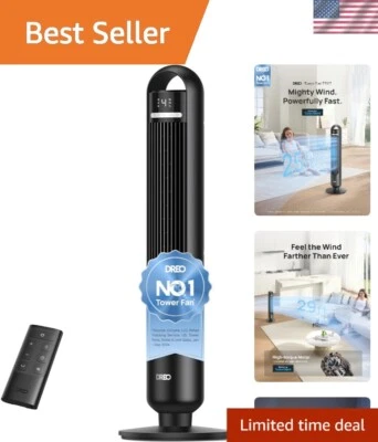 Sleek 36-Inch Tower Fan with Remote – 4 Speeds & Whisper-Quiet 28dB Performance - Image 1 of 4