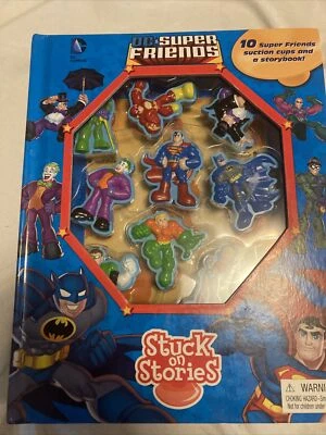 DC Comics Super Friends Stuck On Stories 10 personajes libro de cuentos Batman Superman Foto 1 de 4