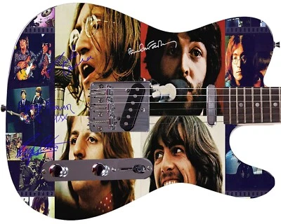 THE BEATLES Autographed Photo Guitar - Image 1 of 3
