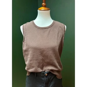 Vintage Cherokee Brown Sleeveless Top Women's XXL - Picture 1 of 6