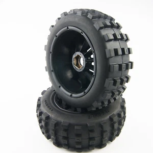 Knobby Reifen Räder für HPI Rovan KM Baja 5B 5T 5SC Losi 5ive T DBXL 195mm 75mm - Bild 1 von 4