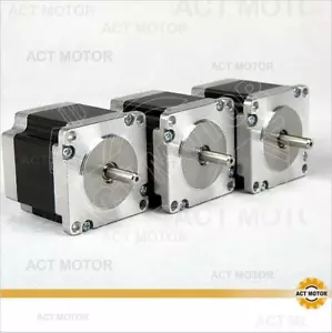 【3 Stück Set】ACT Nema23 Stepper 2A • 56mm • Ø6,35mm • 180oz-in (2,03Nm) 23HS6620 - Bild 1 von 7