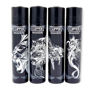 Accendini clipper large collezione completa TRIBAL INK da 4 pezzi - Imagen 1 de 1