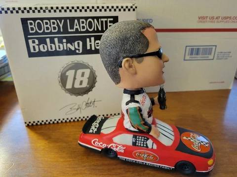 #18 Bobby Labonte Interstate Batteries Coca Cola Racing Family Bobble Head Cover
