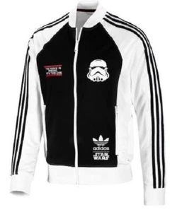 New Adidas Originals Stormtrooper Star Wars Track Jacket White Hoodie V33809 - Picture 1 of 9