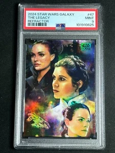 2024 Star Wars Galaxy Chrome Refractor The Legacy #47 PSA 9 MINT Padme Leia Rey - Picture 1 of 2