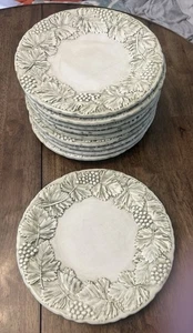 Williams-Sonoma Napa Sage Embossed Full Dinner Plates Set of 10 ITALY - Picture 1 of 7