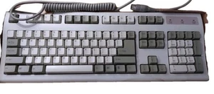 *SALE* VINTAGE ACER AT WINDOWS KEYBOARD MODEL 6511-TW WHITE & GREY KEYS RM0-KBRK - Picture 1 of 3