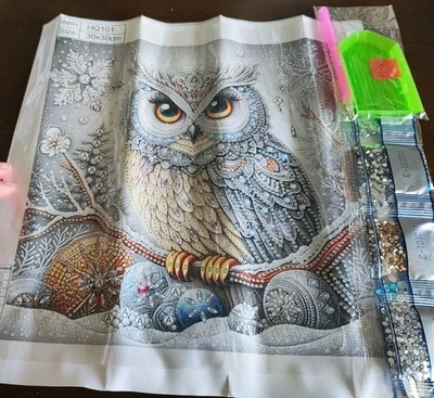 Diamond Painting 5D DIY PARTIAL 30x30cm 🐝 OWL 45 🐝 Free Post - Imagem 1 de 2