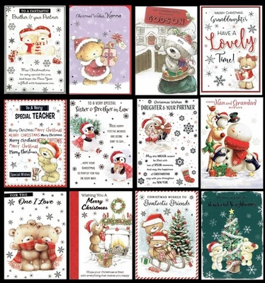 Christmas Card Friends Relation Various Titles GREAT SELECTION TO CHOOSE FROM c - Image 1 of 2