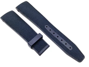 Uhrenarmband IWC Original Kautschuk-Textil für Ref. 3907 Uhrenarmband 22mm blau - Picture 1 of 4