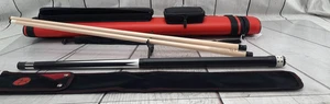 Poison Venom 2 Pool Cue w Red Hard Case/ Xtra Predator Cue/Bridge Head - Picture 1 of 15