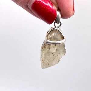 Colgante Piedra Cristal Cuarzo Plata 925 Montaje Mark Bajerski Hecho a Mano 3cm Piedra Preciosa - Imagen 1 de 7