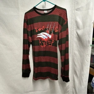 Striped Long Sleeve Shirt with Graphic Print - Picture 1 of 6