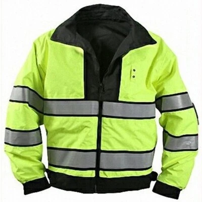 Rothco Reversible Hi-Visibility Uniform Jacket - Yellow/Black - Image 1 of 3