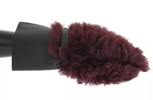 Dolce&Gabbana Women Red Mittens Leather Fur Lined Wrist Length Thermal Gloves - Picture 1 of 9