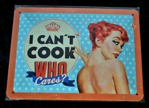 Nostalgic Art, Blechschild I CAN`T COOK... 15 x 20 , Neu, Selten - Picture 1 of 1