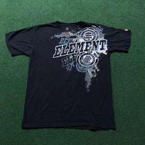 Vintage Element Skateboards Shirt Uomo Grande Nero Skater Y2K Tee - Foto 1 di 6