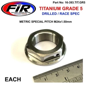 TITANIUM M24x1.50mm STEERING STEM NUT KAWASAKI KXF 450 2006 - 2018 - Picture 1 of 2