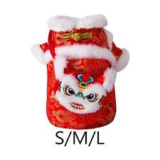 Cat Chinese New Year Costume Easy to Wear Dog Vest for Bichon Puppy Cosplay
