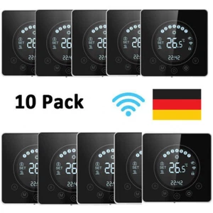 Paquete de 10 Termostato LCD Digital Wifi Termostato Habitación Calefacción por Suelo Pantalla Táctil - Imagen 1 de 12
