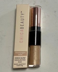Chica Beauty Champagne Glow Highlighter Duo Liquid & 3.5g Stick Full Size 3.5ml - Picture 1 of 1