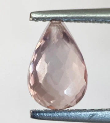 2.59ct Rose Quartz Pink Natural Briolette Cut Faceted Loose Gem From Brazil - Image 1 of 3