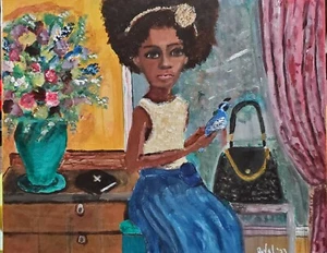 Original Art Painting,Acrylic,8x10,Regina DeVal, Provision - Picture 1 of 1