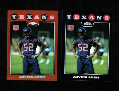 2008 TOPPS CHROME XAVIER ADIBI #TC254 ROOKIE REFRACTOR BASE & COPPER 332/425 - Image 1 of 4
