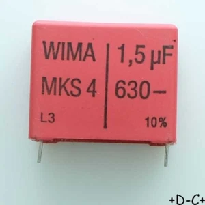 Condensateur MKS4 1.5µF 630VDC 400VAC pas 27.5mm 10% Wima RoHS - Imagen 1 de 2