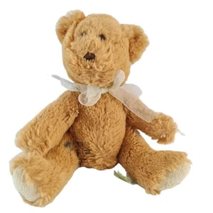 First & Main Minky Plush Teddy Bear 8" Stuffed Animal Gingham Bow Corduroy Feet - Picture 1 of 11