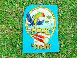 Parrot Pirate Caribbean Nautical Island Style " Hope Is Ahead" 12" x 17" P. Bag