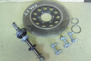 Yamaha XS400 front brake rotor, axel, speedo drive unit, rotor bolts and keepers - Picture 1 of 4