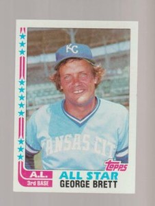 1982 Topps #549 George Brett card, Kansas City Royals HOF