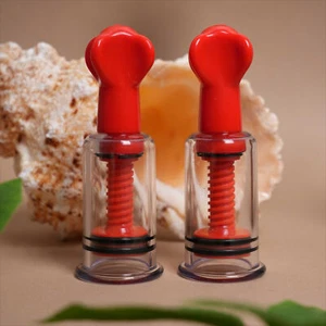 2pcs Nipple Sucker Suctioin Cup Breast Enhancer Twist Pump for Women Enlarger SM - Picture 1 of 20