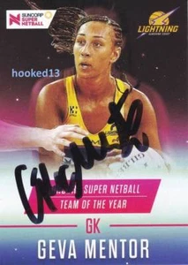 Signed Geva Mentor Sunshine Coast Lightning Autograph on SUBSET 2018 Card - Imagen 1 de 2