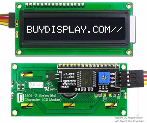 Black IIC/I2C/TWI 16x1 Serial Character LCD Module Display for Arduino w/Library - Picture 1 of 3