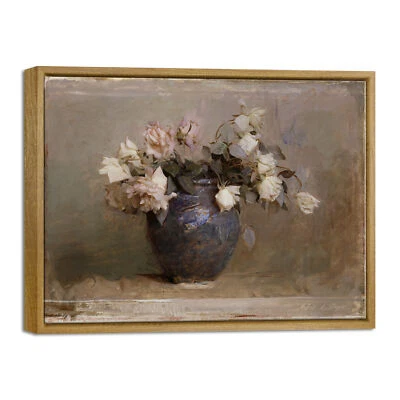 Framed Canvas Wall Art Roses 1890 by Abbott Handerson Thayer Reproductions Art - Image 1 of 4