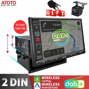 ATOTO F7XE 10.1 Pollici 1 Din Autoradio DAB/DAB+ GPS CarPlay&Android Auto+Camera - Foto 1 di 13
