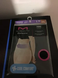 NEW SIZE 3XL WOMEN MAIDENFORM FLEXEES TAME YOUR TUMMY LACE SHAPING THONG - Picture 1 of 8