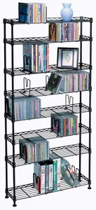 Maxsteel 3020 432 CD/228 DVD/114 VHS/ 8-Tier Media Rack Black - Picture 1 of 6