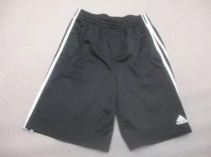 ADIDAS Size L (14-16) Boys Black Drawstring Pocket Running Athletic Shorts 894 - Picture 1 of 8