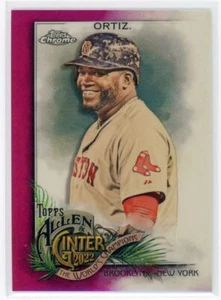 2022 Topps Allen & Ginter Chrome Magenta Refractor David Ortiz 171/199 Red Sox - Picture 1 of 2