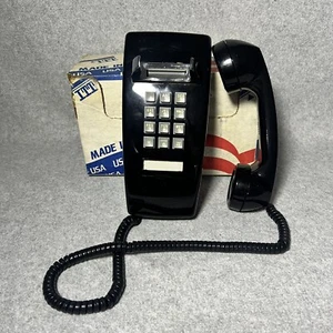 VTG ITT Bell Telephone Wall Mount Push Button 2554 Black Cortelco Corinth, MS - Picture 1 of 14