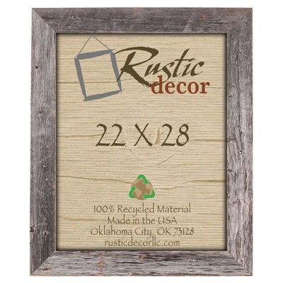 22x28 - 3.5" Extra Wide Reclaimed Rustic Barn Wood Wall Frame - Image 1 of 4