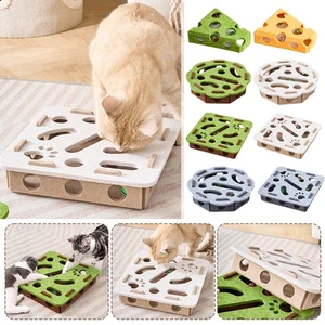 Felt Cat Toy Box Cat Scratching Post Kitten Interactive Indoor Exercise Supplies - Picture 1 of 20